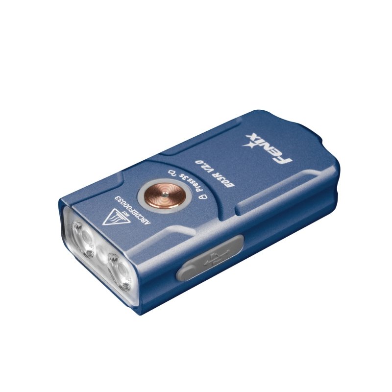 Zestaw latarka diodowa Fenix PD36R Pro plus E03R niebieska