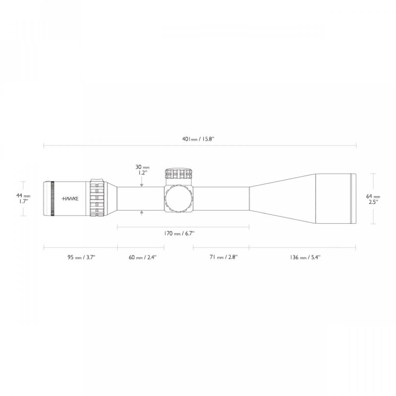 Luneta celownicza Hawke Frontier 30 5-30x56 SF IR Mil Pro 20x