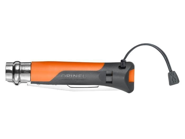 Nóż Opinel Outdoor Orange 08 8,5 cm gwizdek 110dB
