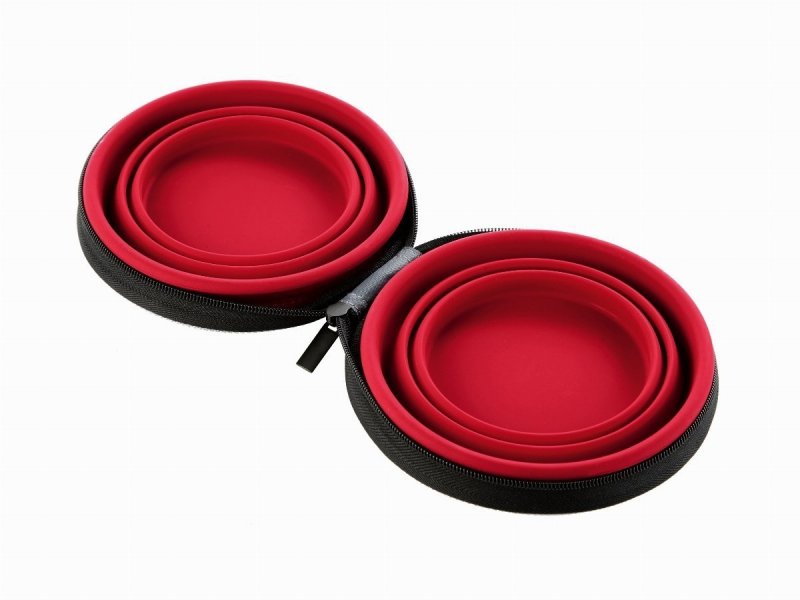 Silikonowa miska travel List 750 ml czerwona