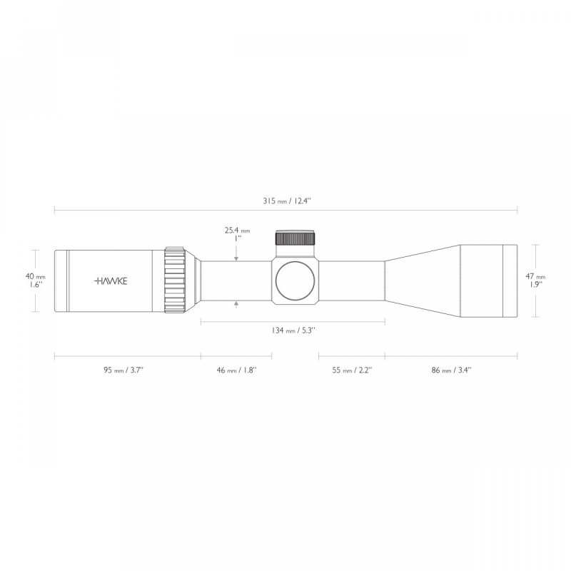 Luneta celownicza Hawke Vantage 1" 3-9x40 IR .22 Subsonic