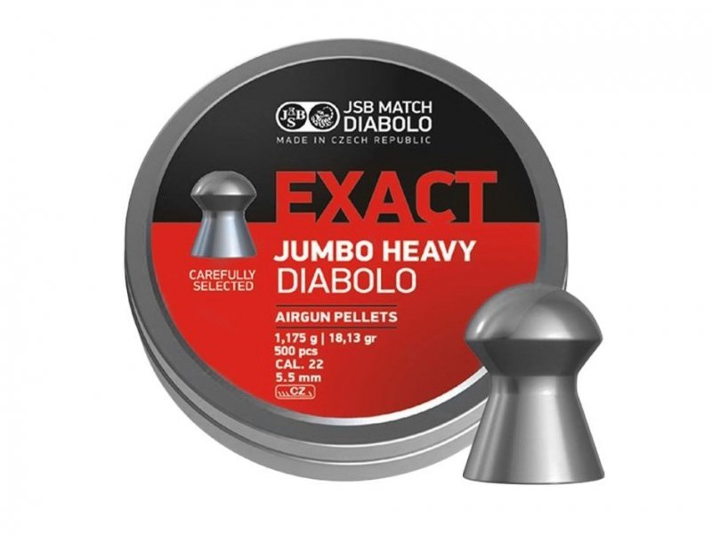 Śrut diabolo JSB Exact Jumbo Heavy 5,53 mm 250 szt.
