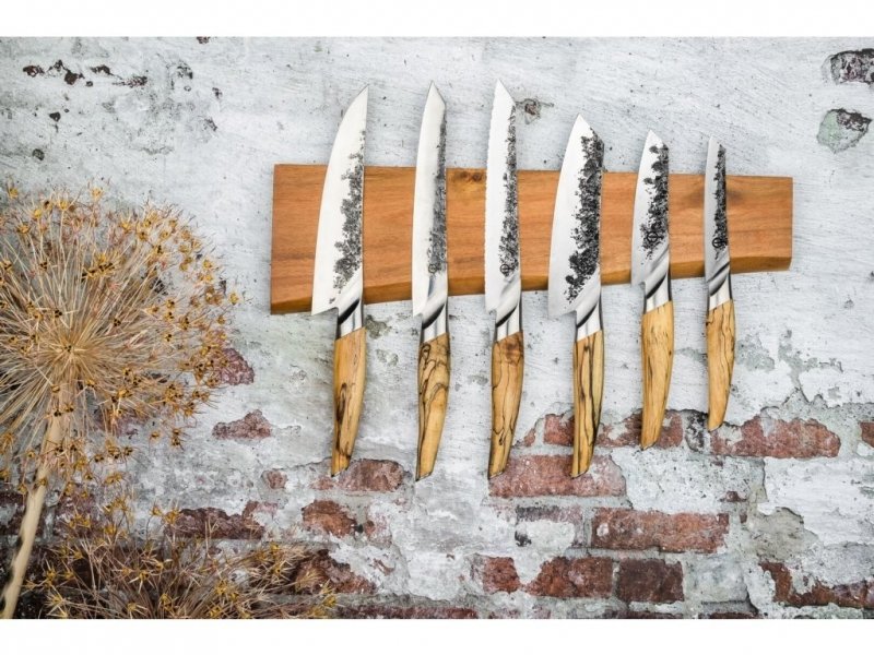 Nóż Santoku Forged Katai 18cm - stal VG10, 5 warstw, drewno korzeniowe