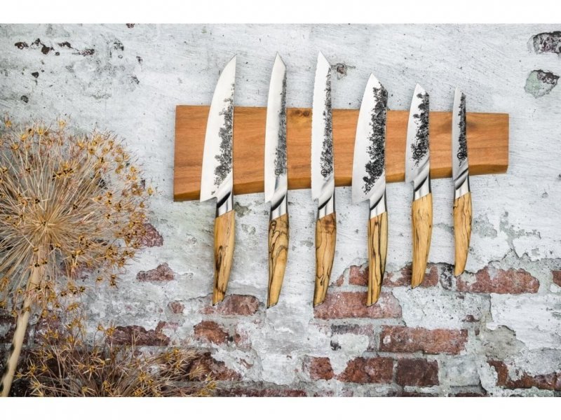 Nóż Santoku Forged Katai 14cm - stal VG10, 5 warstw, drewno korzeniowe