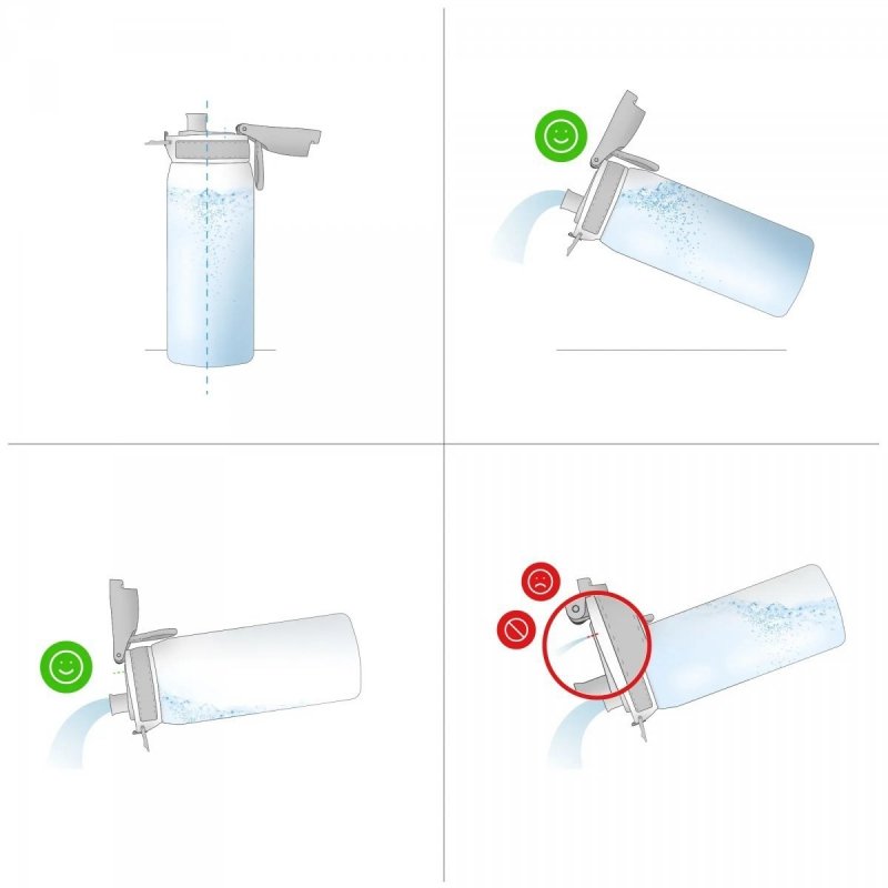 Butelka Ion8 Single Wall Red, 1000ml, tritan, kolorowa