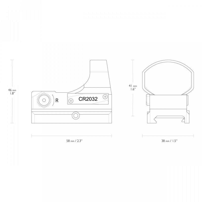 Kolimator otwarty Hawke Reflex Sight Wide View Circle Dot