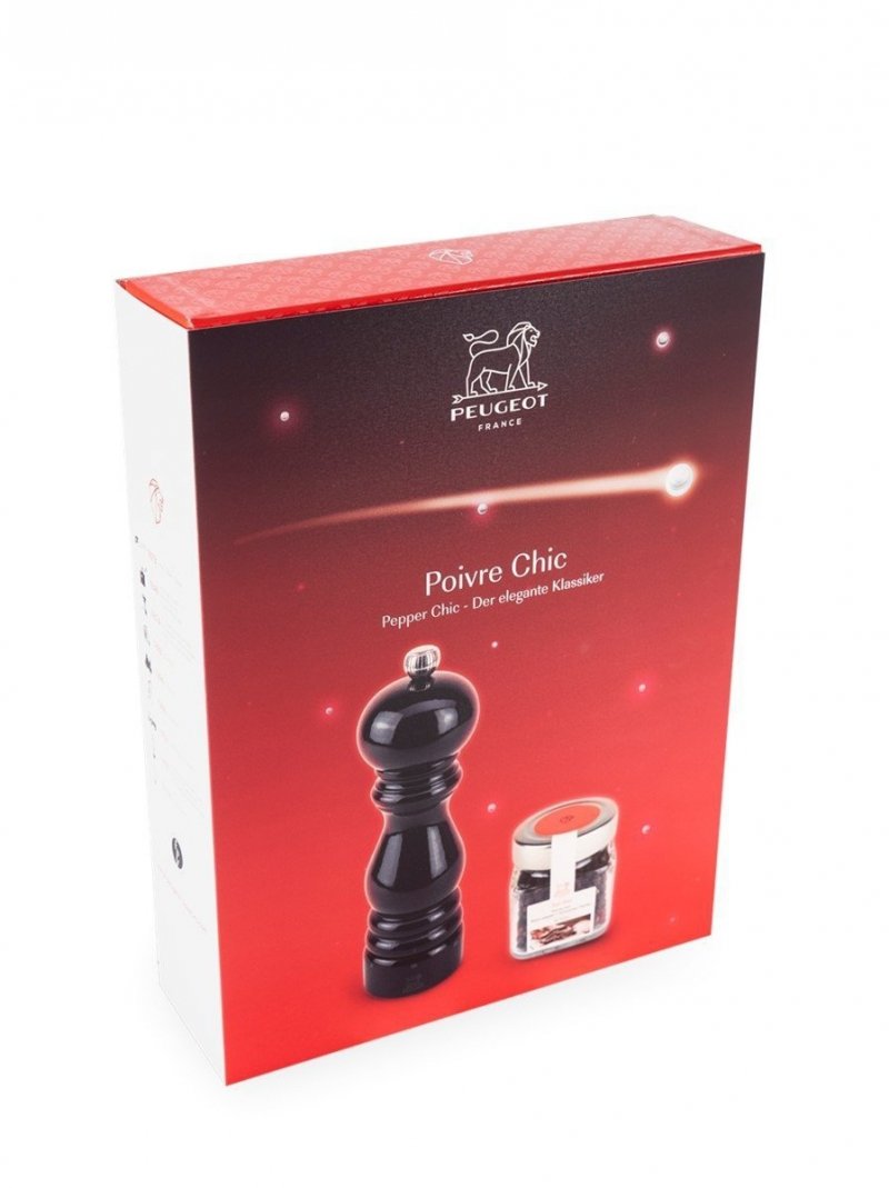 Młynek Paris U-Select czarny 18cm + pieprz Tan Hoi Peugeot