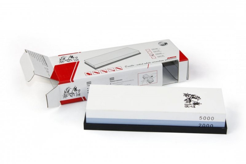 Ostrzałka kamienna Taidea TG6520 - dwustronna gradacja 2000/5000 do noży stalowych, tasaków i nożyczek - 180x60x27 mm - Taidea