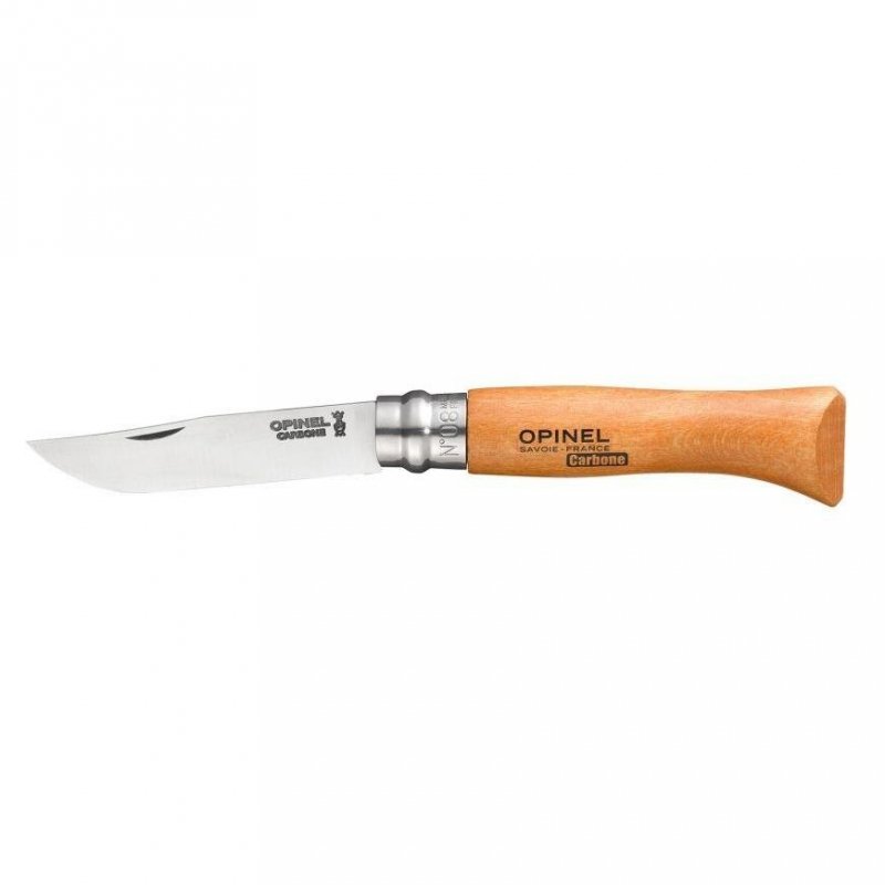 Nóż Opinel 8 VRN Carbon z Etui w Drewnianym Pudełku, Ostrze 8,5 cm