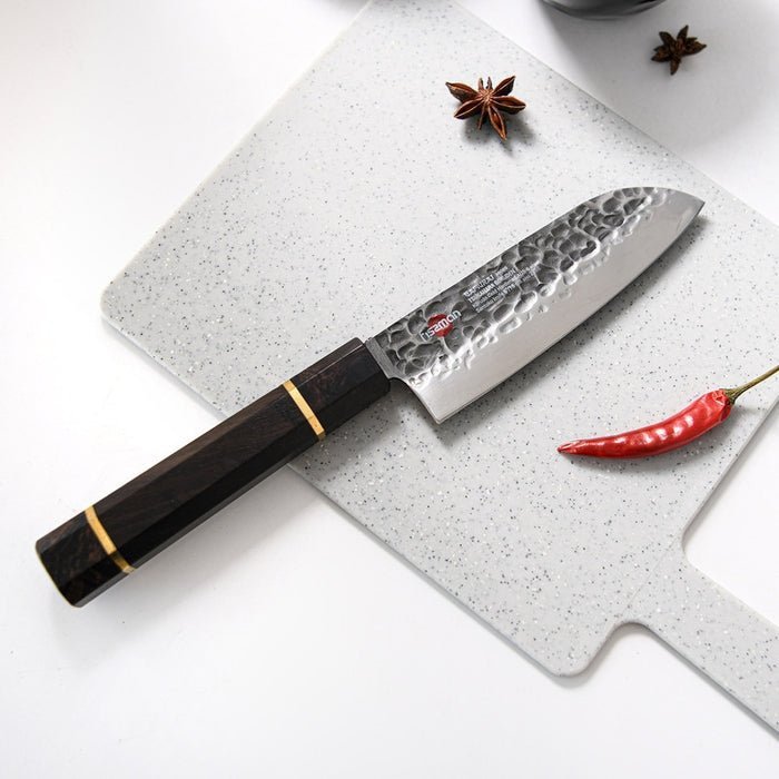 Nóż Santoku Fissman Bokuden 15cm - stal, do warzyw, ergonomiczny