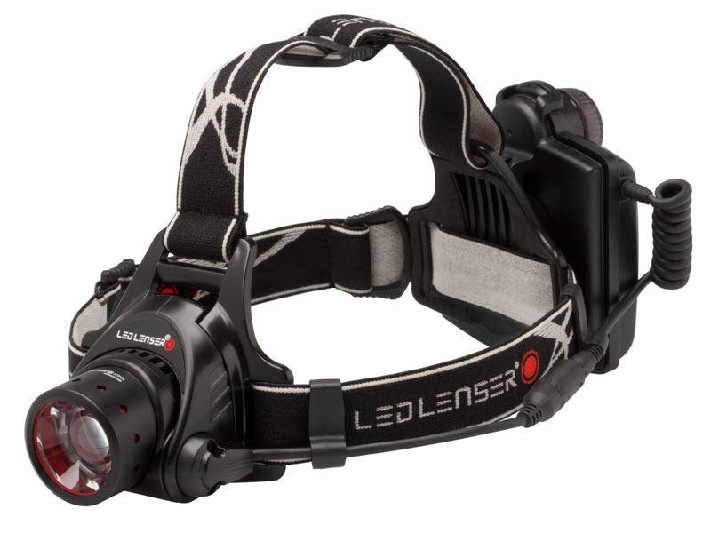 Latarka czołowa Led Lenser H14R.2 - Regulowana wiązka światła, długi czas pracy, wodoodporna, do outdoor i pracy - 300 m zasięgu - LedLenser