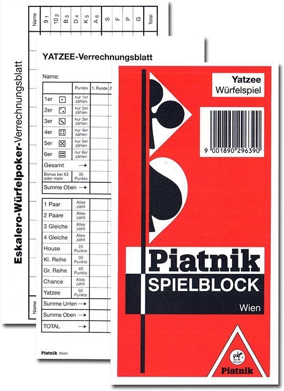 Bloczki do Zapisu do Gry w Kości - Akcesoria od Piatnik