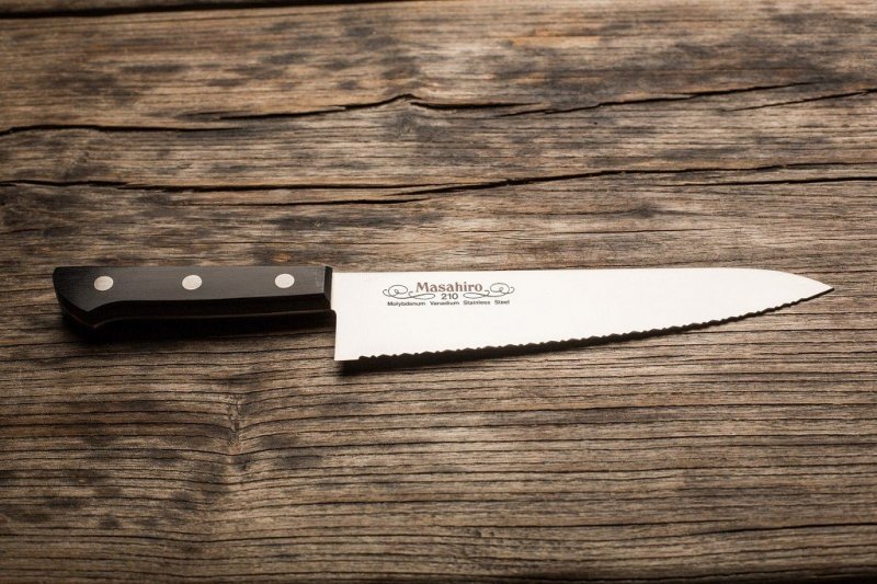Nóż Masahiro BWH Chef Wave Edge 21 cm ząbkowany MBS-26
