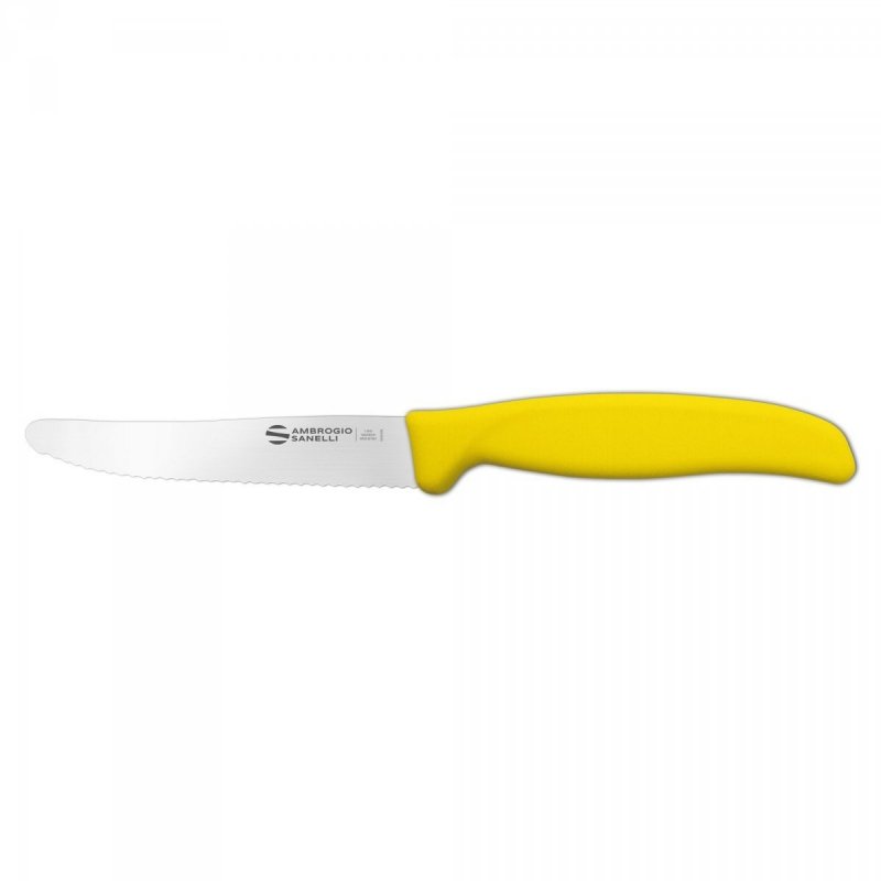 Pikutek nóż ząbkowany Ambrogio Sanelli Supra 11cm żółty