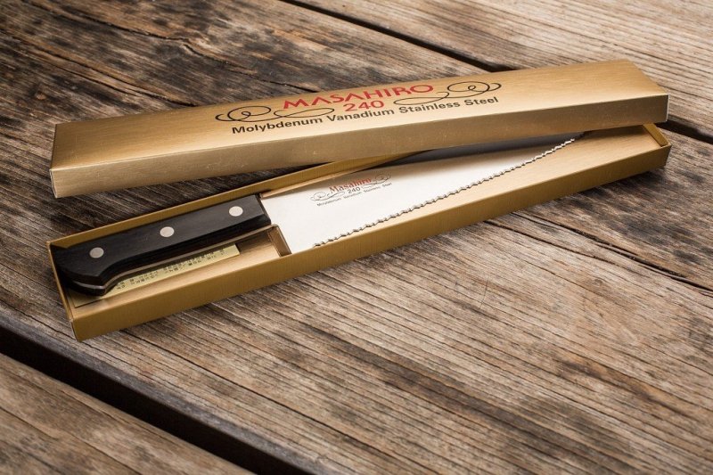 Nóż Masahiro BWH Chef Wave Edge 24 cm ząbkowany MBS-26