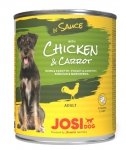 JosiDog Kurczak z marchewką w sosie puszka 830g