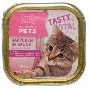 Happy Pets Kitten szalka 100g z indykiem i ziemniakami