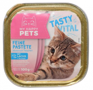 Happy Pets Kitten szalka dla kociąt 100g z łososiem