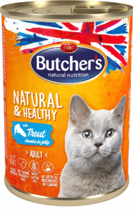 Butchers Cat Natural&Healthy 400g pstrąg w galaretce