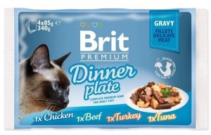 Brit Cat Fillet Dinner Plate 4x85g saszetki w sosie dla kota