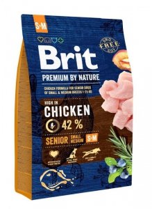 Brit Premium By Nature S+M Senior karma dla Seniorów z kurczakiem 3kg
