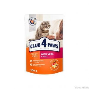 Club4 Paws saszetka dla kotów z cielęciną w sosie 100g