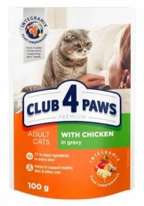 Club4 Paws saszetka dla kotów z kurczakiem w sosie 100g