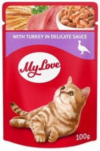My Love Cat 100g saszetka dla kota z indykiem w delikatnym sosie