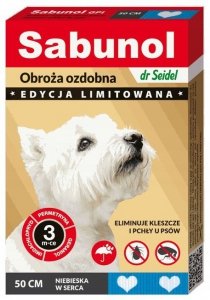 Sabunol GPI Obroża niebieska ozdobna 50cm pies