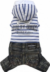 Dolly Komplet jeans kaptur biały 13-15cm XXS