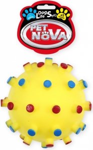 Pet Nova Piłka jeż z wypustkami 12cm, żółta