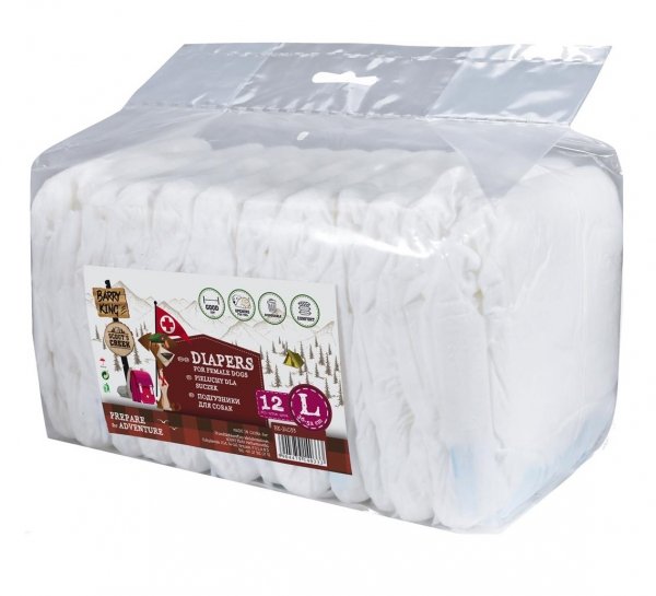 Barry King Pieluszki dla suczek L 36-52cm 12szt