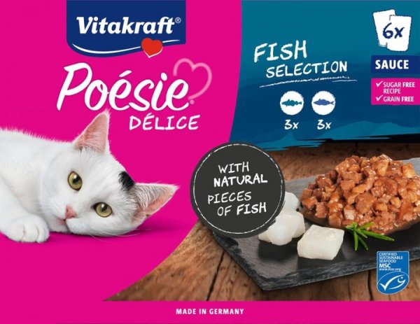 Vitakraft Poesie DeliceMeat ryba 6x85g