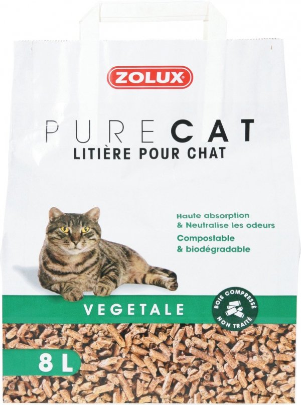 Zolux Żwirek PURECAT roślinny naturalny 8L