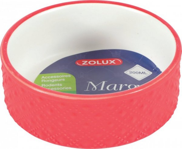 Zolux Miska gres dla gryzoni MARGOT 200ml red