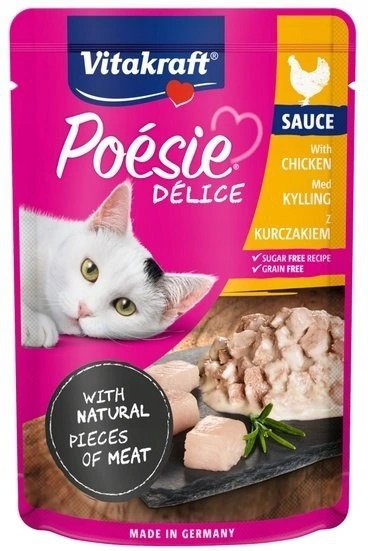 Vitakraft Poesie Deli Sauce saszetka dla kota z kurczakiem 85g