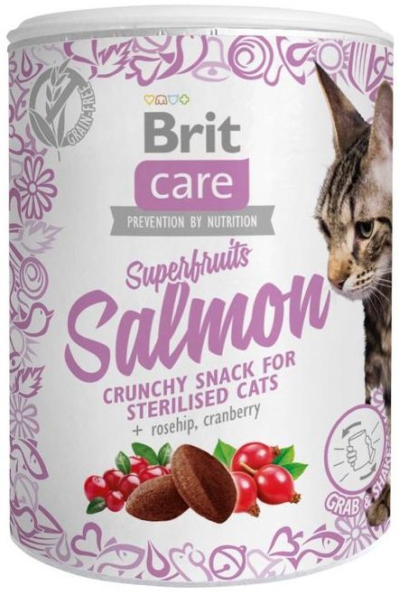 Brit Care Cat Snack Super Fruits Salmon przysmak dla kota z łososiem 100g