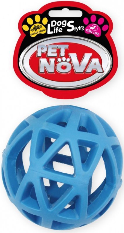 Pet Nova Piłka ażurowa 9cm vanilia niebieska