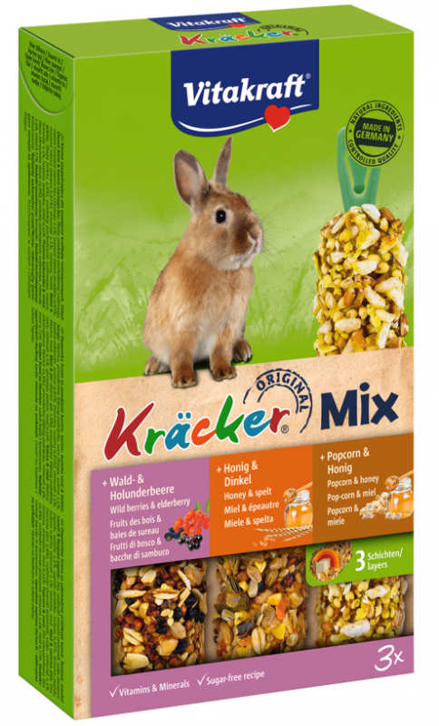 Vitakraft 3385 Kracker 3szt królik miód,popc,zbo