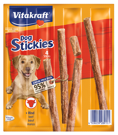 Vitakraft 9155 Dog Stickies wołowina 4x11g