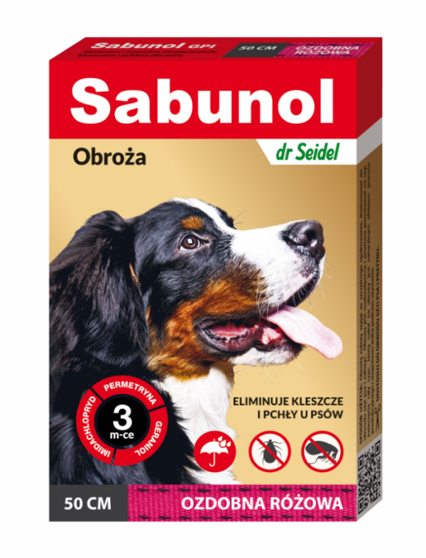 Sabunol 1322 GPI Obroża różowa 50cm
