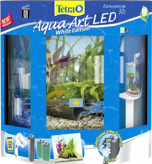 Tetra 255982 AquaArt Explorer LED Cray 30L biały