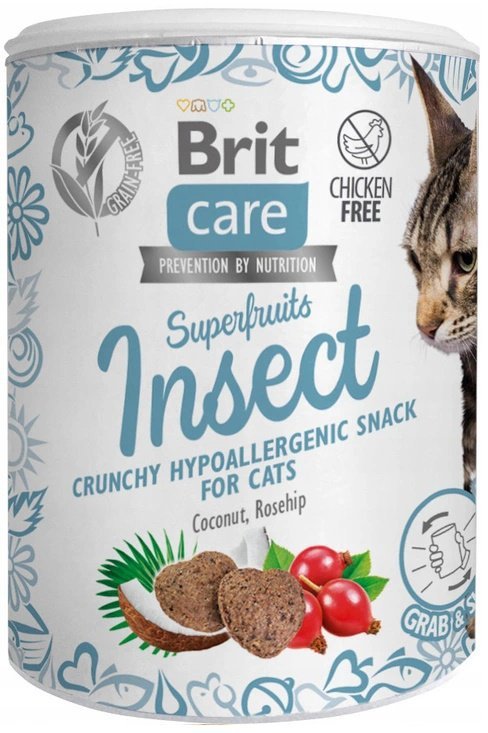Brit Care Cat Snack Super Fruits Insect przysmak dla kota 100g
