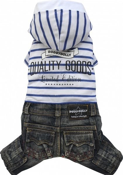 Dolly Komplet jeans kaptur biały 13-15cm XXS