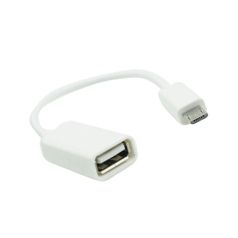 Adapter OTG USB do A do Micro USB biały