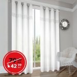 Zasłona Crystals - biały 145X250 przelotki