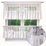 Komplet firan Ida 300x80 cm z zazdrostkami – koronka i kokardy