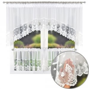 Komplet firan z zazdrostkami zdobiony haftowaną wstawką - Ada 300x80