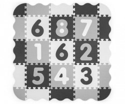 MILLY MALLY 5611 Mata piankowa puzzle Jolly 3x3 Digits - grey