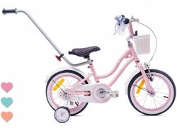 Rowerek dla dziewczynki 14 cali Heart bike - różowy